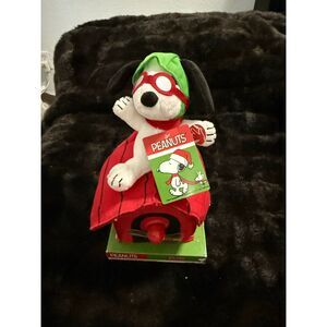 Snoopy Plush Animated Musical Lights Spinning Propeller Christmas new